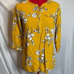 MM68 Majora floral 3/4 length sleeve blouse